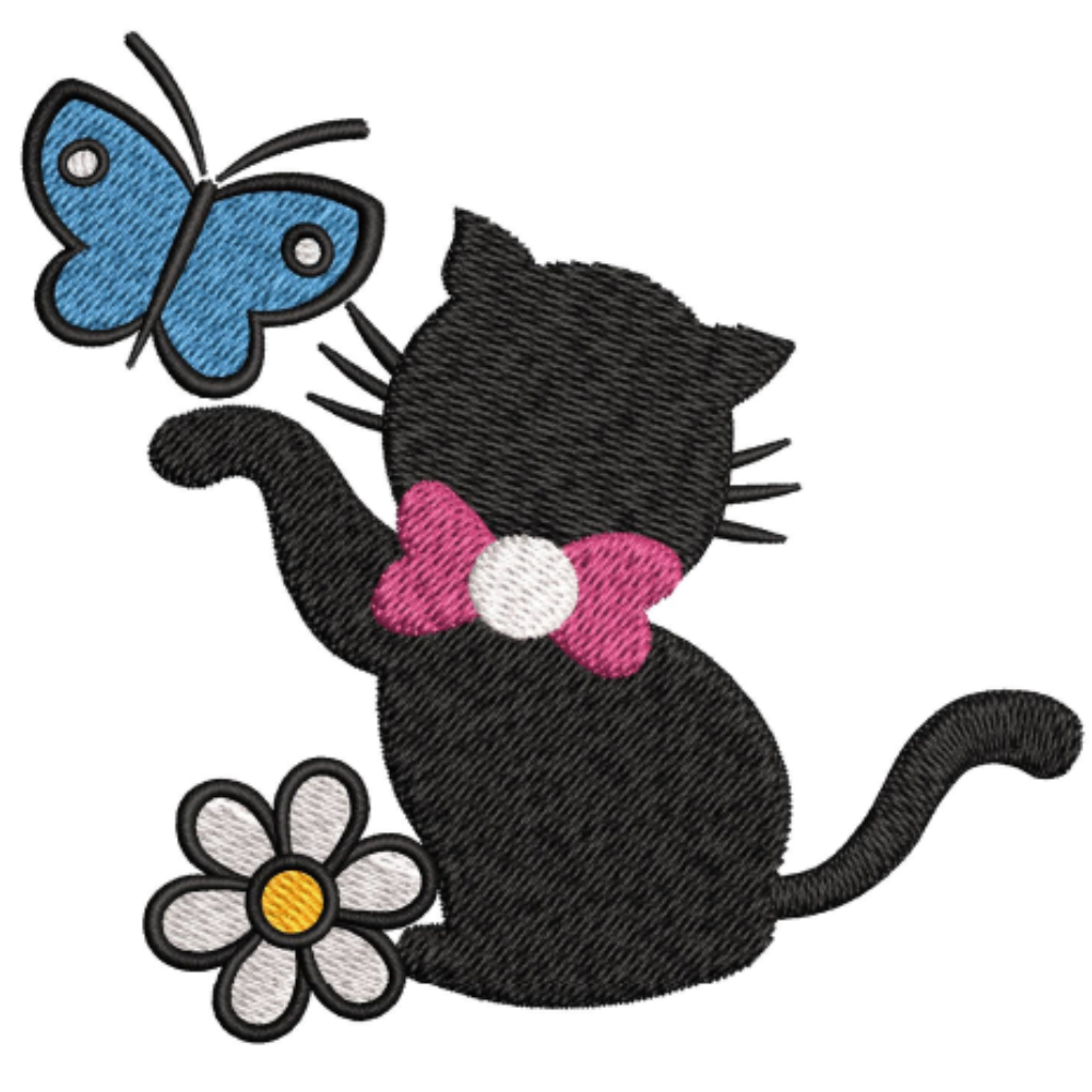 CAT WITH BUTTERFLY