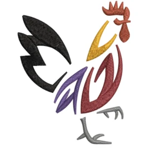 free rooster embroidery designs