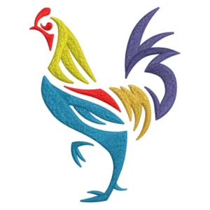 colorful rooster embroidery designs​
