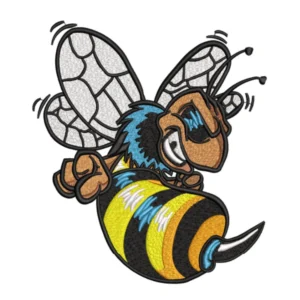 bee embroidery design