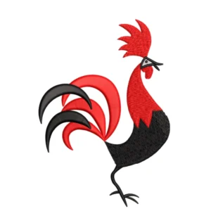 free rooster machine embroidery designs
